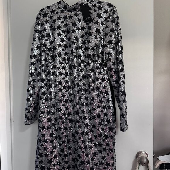 ELOQUII - Star Sequin Mini Dress - Picture 2 of 3